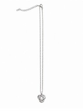 Sterling Silver Knot Pendant Necklace - Silver